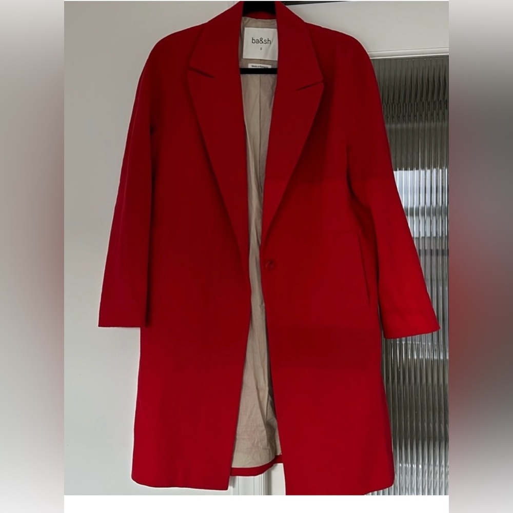 ba&sh Bold Red wood blend Outerwear new